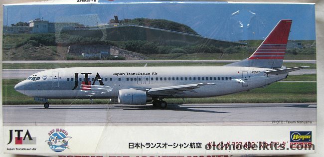 Hasegawa 1/200 Boeing 737-400 JTA - Japan TransOcean Air, LL17 plastic model kit